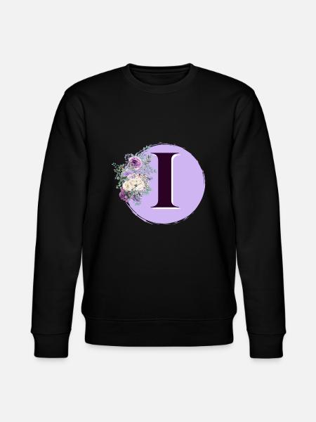 Buchstabe I Blumenkrone - Stanley/Stella Unisex Bio-Sweatshirt CHANGER  - Schwarz