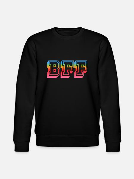 BFF Tshirt rainbowstar - Stanley/Stella CHANGER Unisex Organic Sweatshirt - black