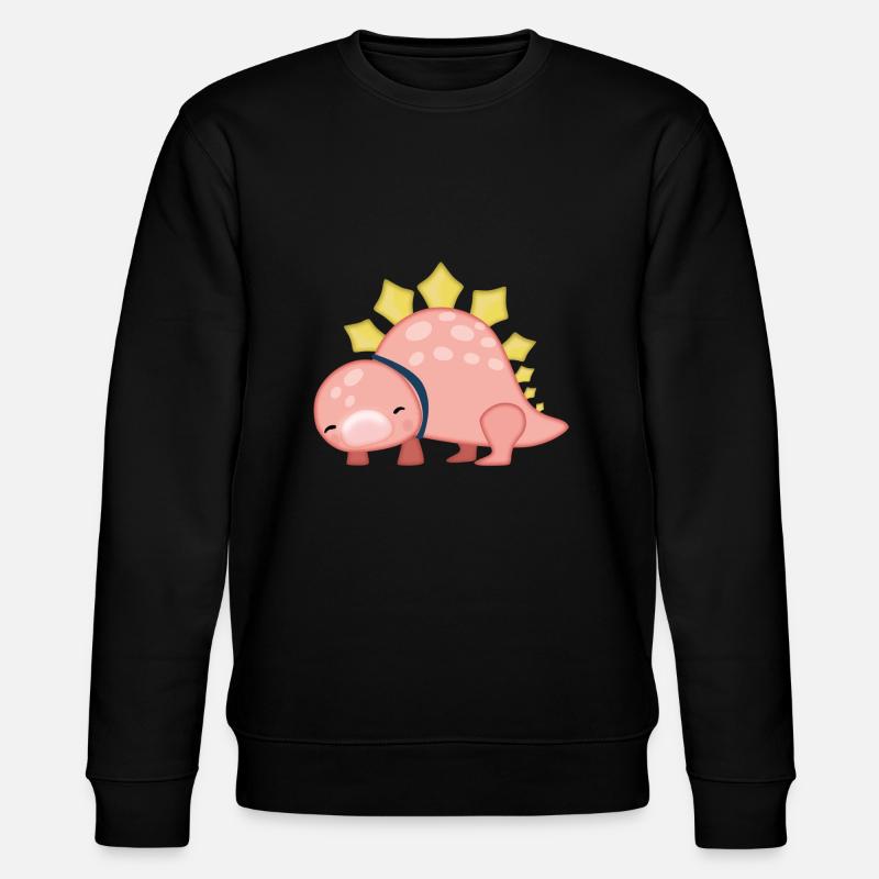 Rosa niedlicher Dinosaurier - Stanley/Stella Unisex Bio-Sweatshirt CHANGER  - Schwarz
