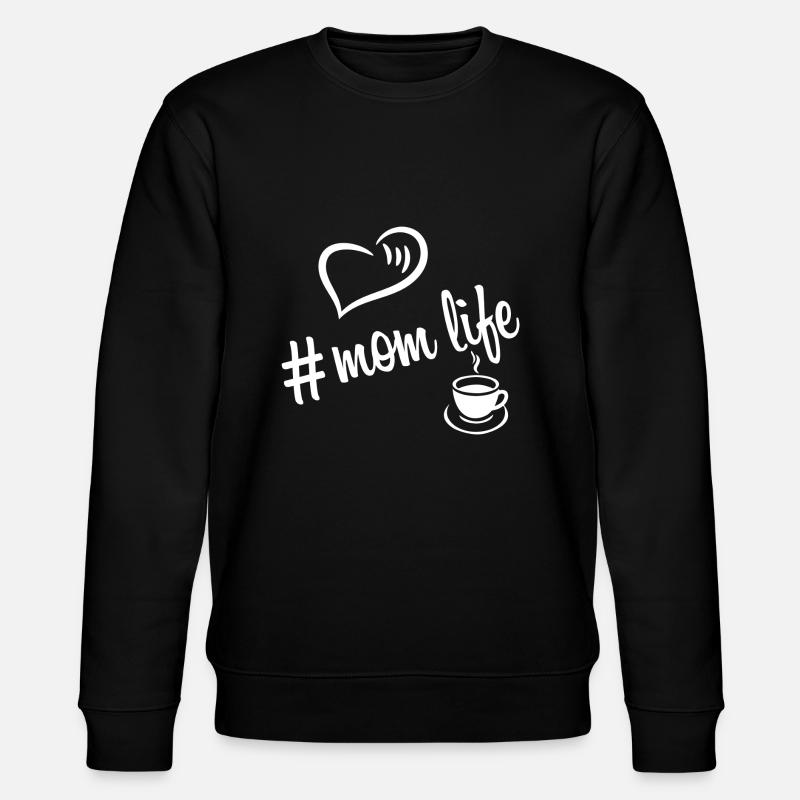 Maman Life Coffe Blanc - Sweat bio CHANGER Stanley/Stella Unisexe - noir