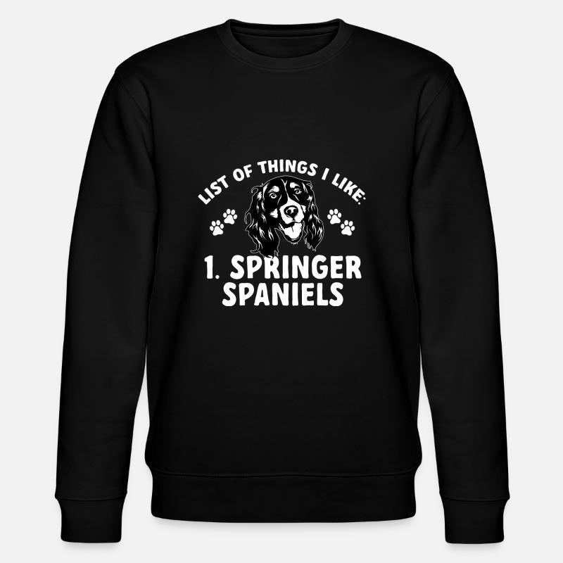 English Springer Spaniel Dog - Stanley/Stella CHANGER Unisex Organic Sweatshirt - black