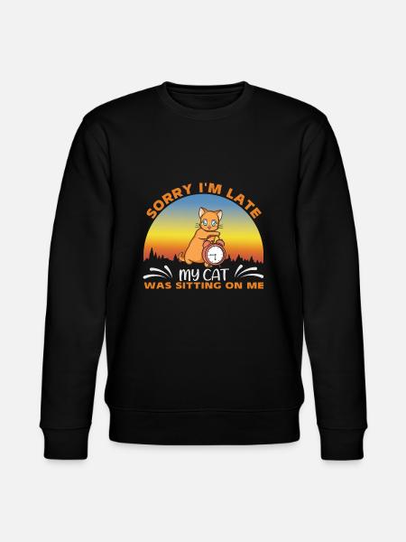 Cute red cat - Stanley/Stella CHANGER Unisex Organic Sweatshirt - black