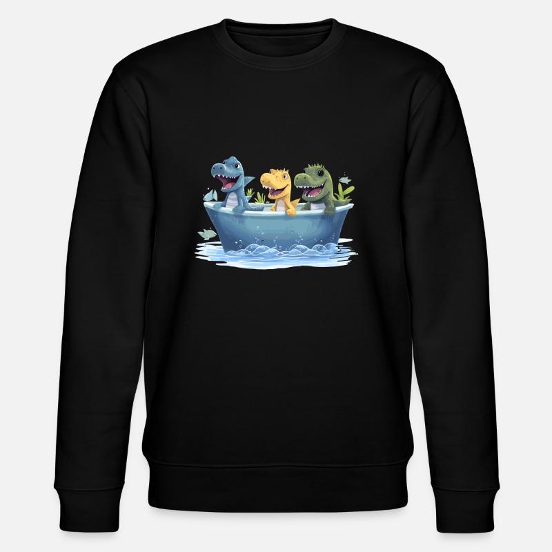 Dinos - Stanley/Stella Unisex Bio-Sweatshirt CHANGER  - Schwarz