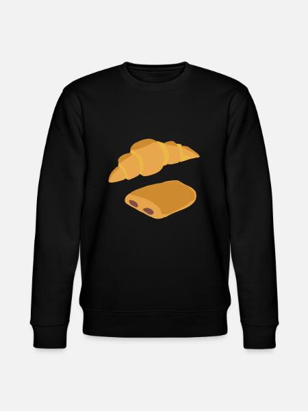 Pain au chocolat, croissant, viennoiseries - Sweat bio CHANGER Stanley/Stella Unisexe - noir