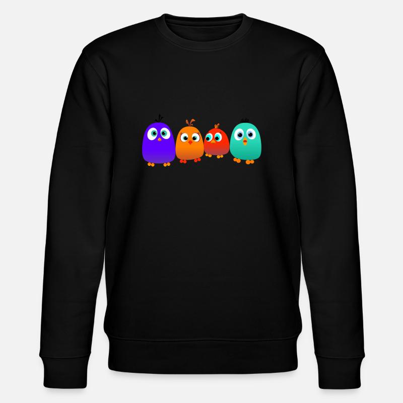 Birds - Stanley/Stella Unisex Bio-Sweatshirt CHANGER  - Schwarz