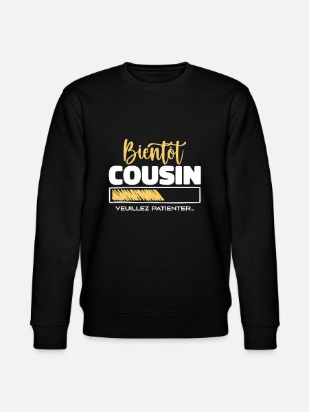 soon cousin please wait - Stanley/Stella CHANGER Unisex Organic Sweatshirt - black