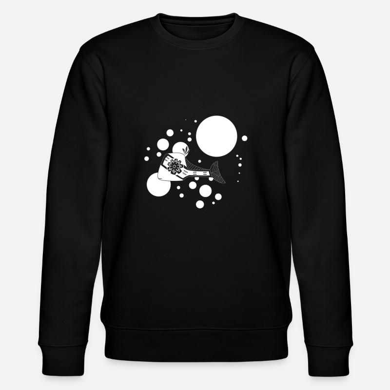 Lachs 4 - Stanley/Stella Unisex Bio-Sweatshirt CHANGER  - Schwarz