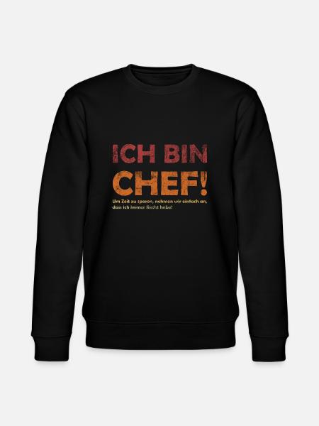 Ich bin der Chef - Stanley/Stella Unisex Bio-Sweatshirt CHANGER - Schwarz
