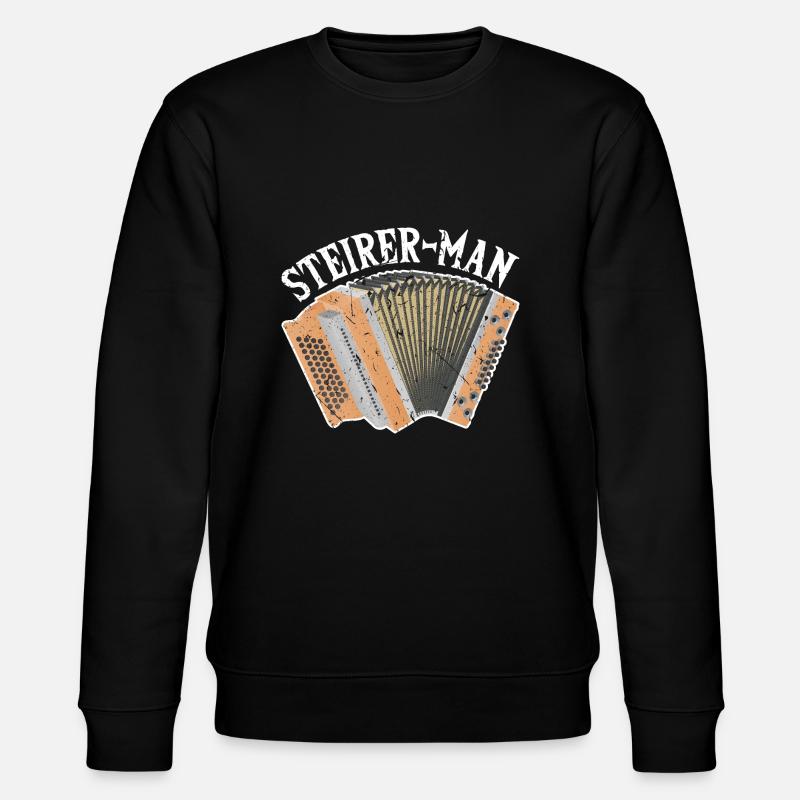 Steirer Man, Steirische Harmonika Quetschn - Stanley/Stella Unisex Bio-Sweatshirt CHANGER - Schwarz