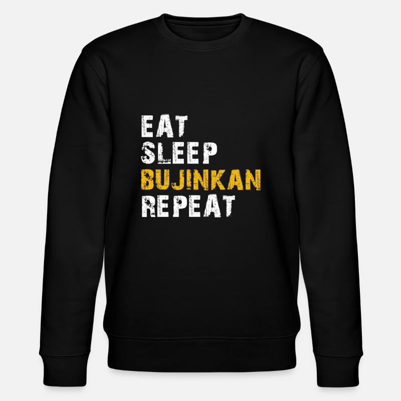 schlaf essen Bujinkan - Stanley/Stella Unisex Bio-Sweatshirt CHANGER  - Schwarz