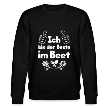 Der Beste im Beet - Hobbygärtner - Stanley/Stella Unisex Bio-Sweatshirt CHANGER  - Schwarz - Vorne - Nik (191cm) & Marisol (170cm)