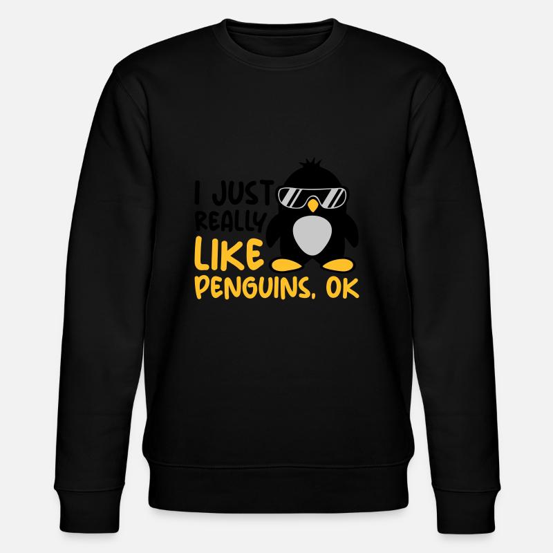 J’aime juste les pingouins - Sweat bio CHANGER Stanley/Stella Unisexe - noir