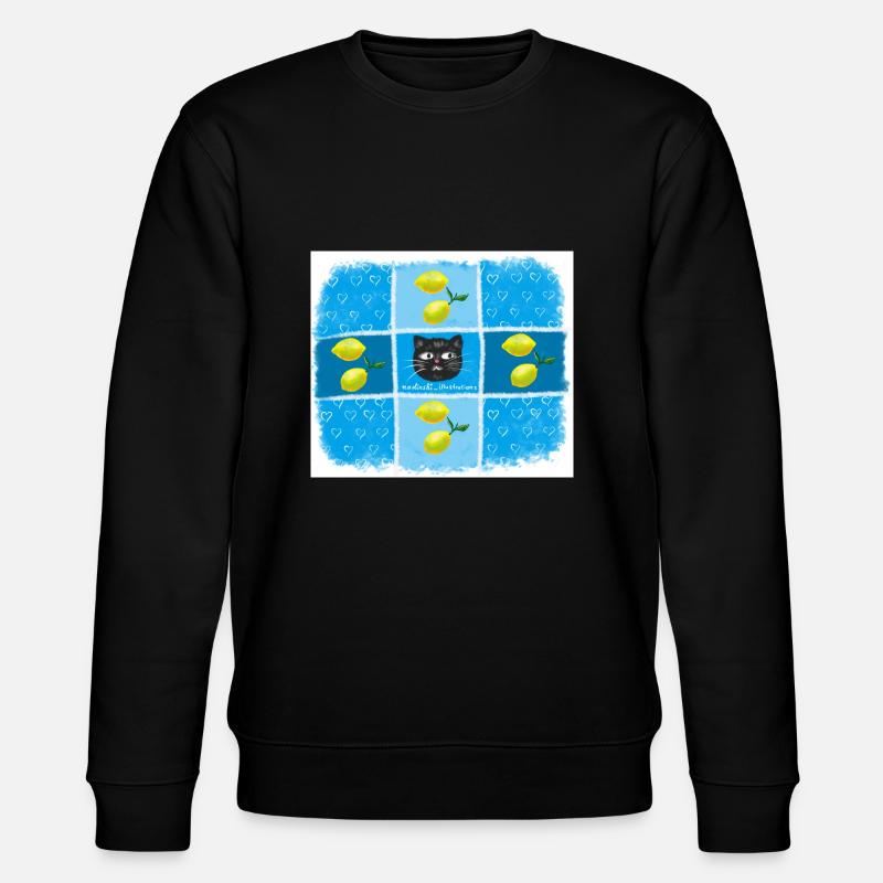 Summer fruit lemon - Stanley/Stella CHANGER Unisex Organic Sweatshirt - black