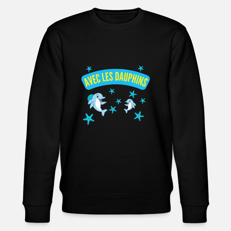 AVEC LES DAUPHINS - Sweat bio CHANGER Stanley/Stella Unisexe - noir