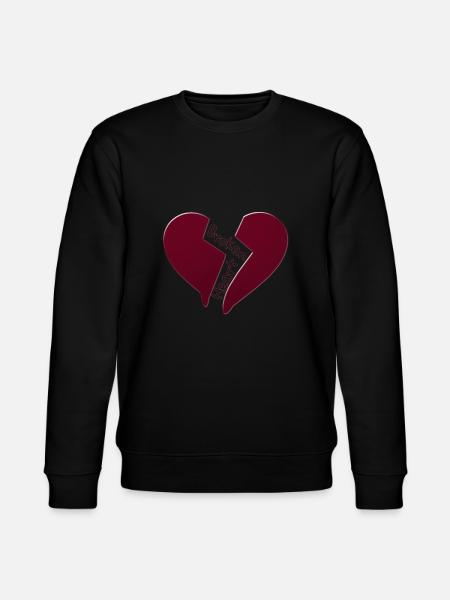 broken heart - Stanley/Stella CHANGER Unisex Organic Sweatshirt - black