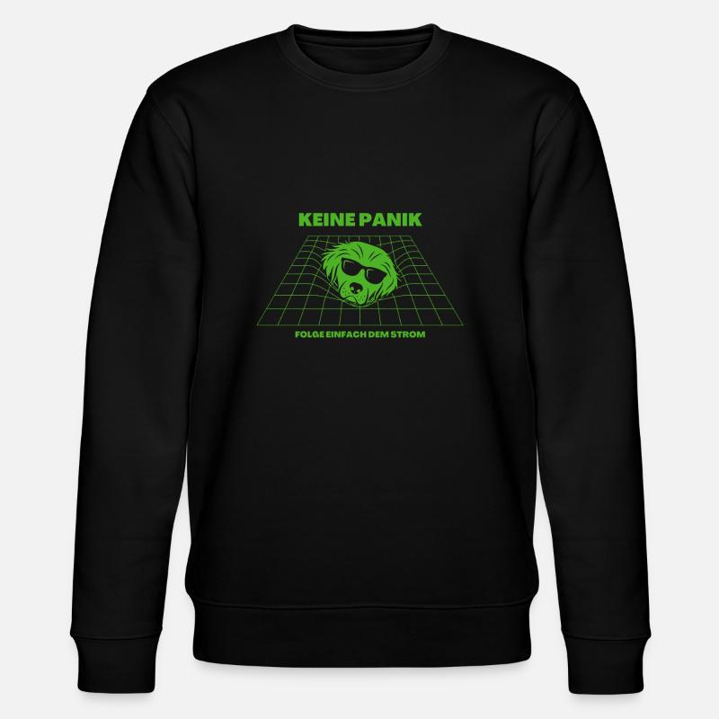 keine panik - Stanley/Stella Unisex Bio-Sweatshirt CHANGER  - Schwarz