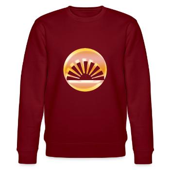 Sonnenaufgang - Stanley/Stella Unisex Bio-Sweatshirt CHANGER  - Burgunderrot - Vorne - Nik (191cm) & Marisol (170cm)
