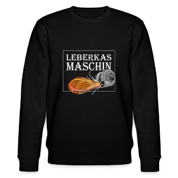 Leberkas Maschin / Leberkäse Maschine Turbolader - Stanley/Stella Unisex Bio-Sweatshirt CHANGER  - Schwarz - Vorne - Nik (191cm) & Marisol (170cm)