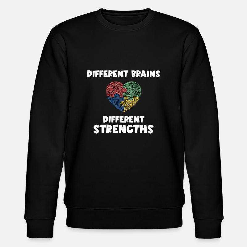 Autism Sayings - Stanley/Stella CHANGER Unisex Organic Sweatshirt - black