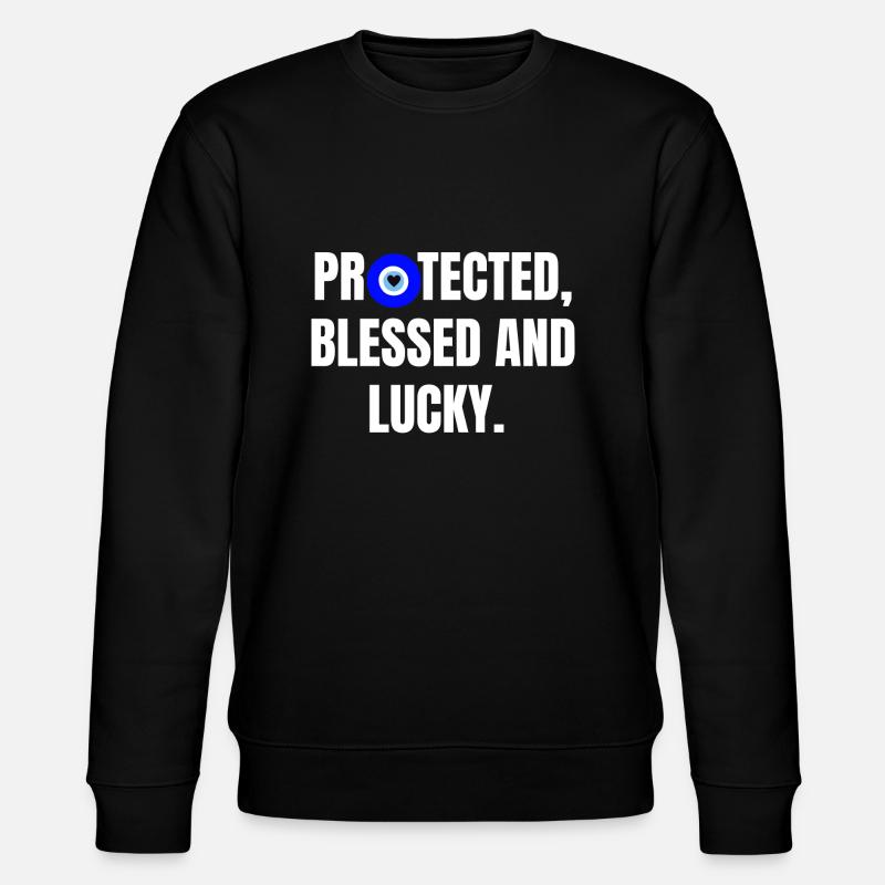Protected and lucky - Sweat bio CHANGER Stanley/Stella Unisexe - noir