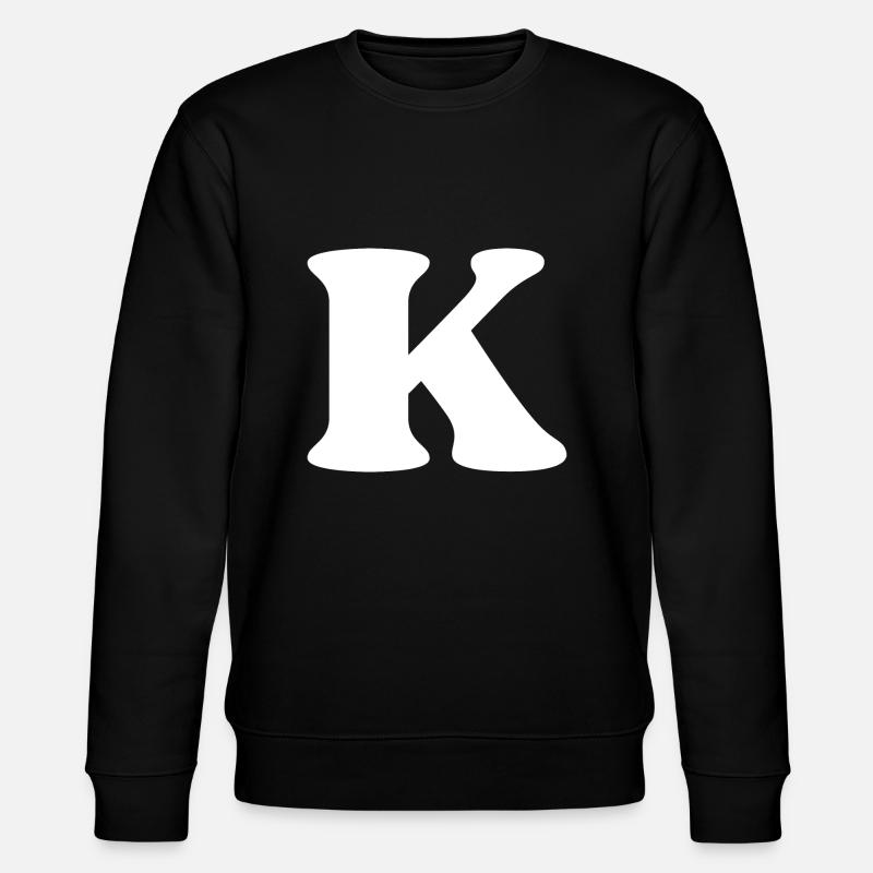 Letter k - Stanley/Stella CHANGER Unisex Organic Sweatshirt - black