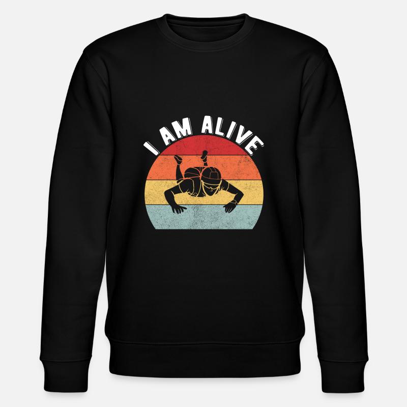 Skydiving Parachuting Skydive Skydiver - Stanley/Stella CHANGER Unisex Organic Sweatshirt - black