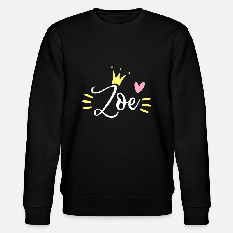 Zoe Name Krone - Stanley/Stella Unisex Bio-Sweatshirt CHANGER - Schwarz