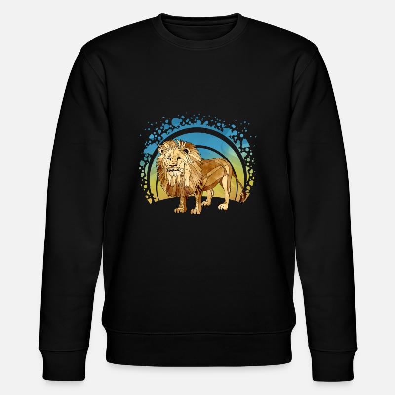 Löwe - Stanley/Stella Unisex Bio-Sweatshirt CHANGER - Schwarz