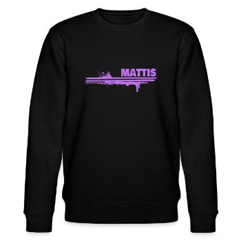 Mattis als Farbklecks - Stanley/Stella Unisex Bio-Sweatshirt CHANGER  - Schwarz - Vorne - Nik (191cm) & Marisol (170cm)