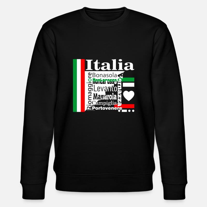 Italia Cinque Terre blanc - Sweat bio CHANGER Stanley/Stella Unisexe - noir