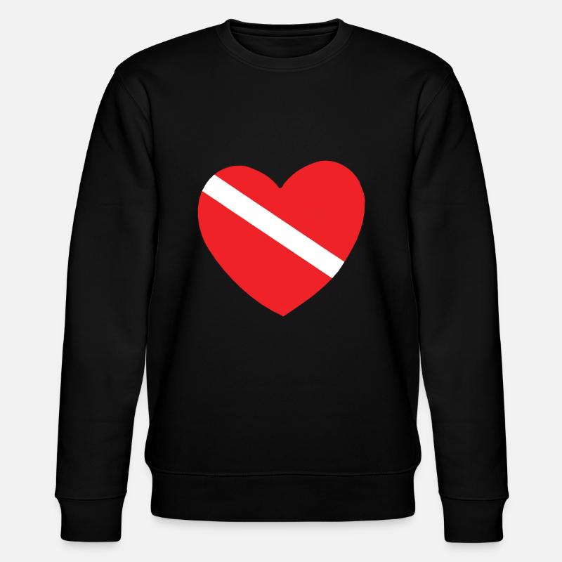 SCUBA LOVE SCUBA DIVING - Stanley/Stella Unisex Bio-Sweatshirt CHANGER  - Schwarz