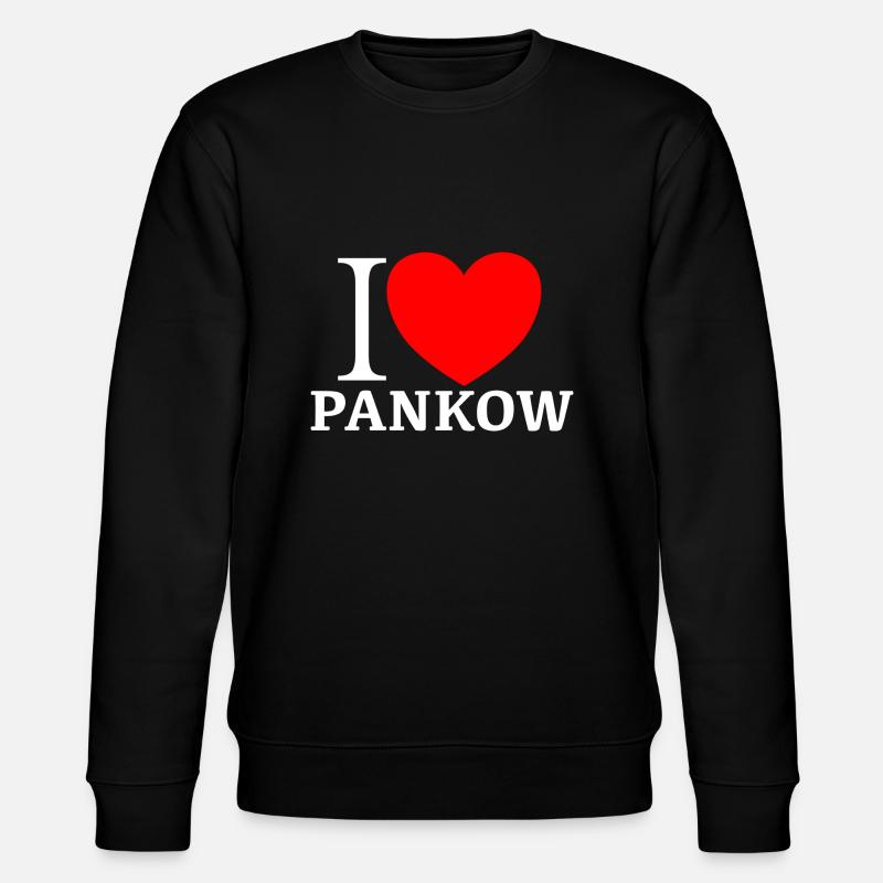 I LOVE PANKOW - Stanley/Stella Unisex Bio-Sweatshirt CHANGER  - Schwarz