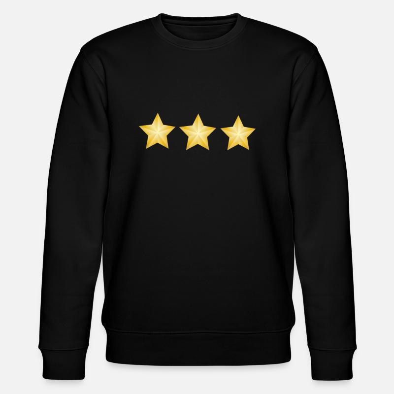 Drei Sterne - Stanley/Stella Unisex Bio-Sweatshirt CHANGER  - Schwarz