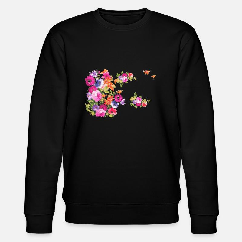 fleurs,fleur,printemps,fleurs - Sweat bio CHANGER Stanley/Stella Unisexe - noir