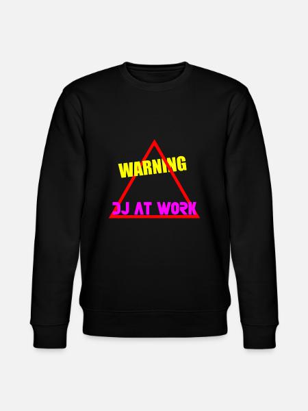 Warning dj at work - Stanley/Stella CHANGER Unisex Organic Sweatshirt - black