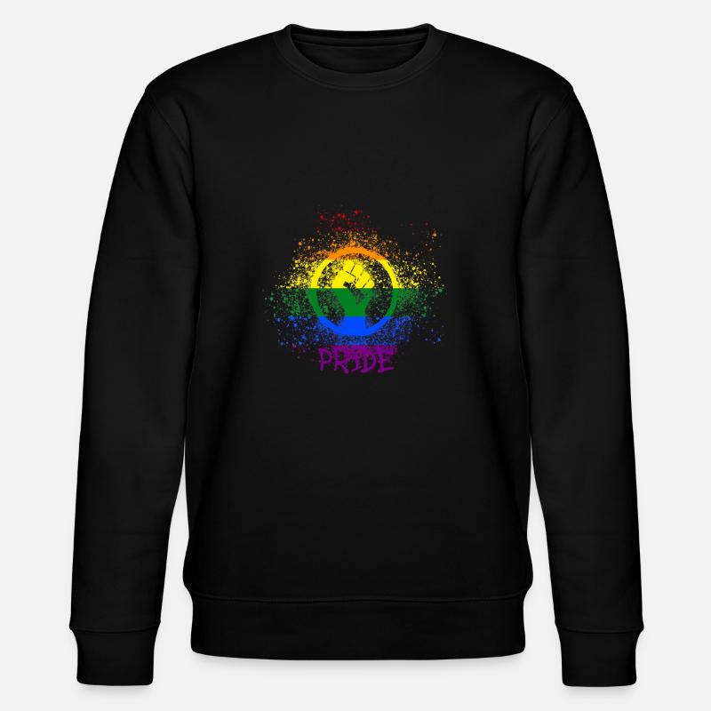 lgbtq,lgbt,typo,pride,regenbogen - Stanley/Stella Unisex Bio-Sweatshirt CHANGER  - Schwarz