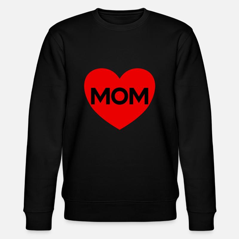 Rotes Herz Mama - Stanley/Stella Unisex Bio-Sweatshirt CHANGER  - Schwarz