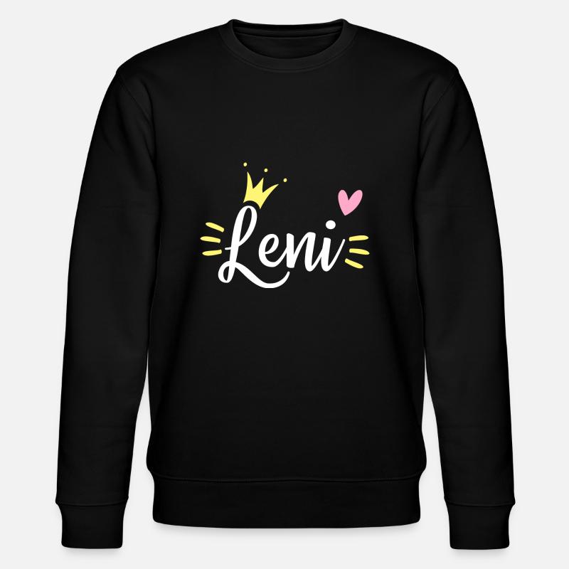 Leni Name Crown - Stanley/Stella CHANGER Unisex Organic Sweatshirt - black