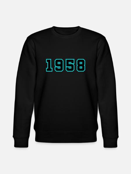 1958 Year Birthday - Stanley/Stella CHANGER Unisex Organic Sweatshirt - black