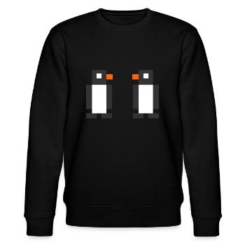 Digital penguins - Stanley/Stella CHANGER Unisex Organic Sweatshirt - black - Front - Nik (191cm) & Marisol (170cm)