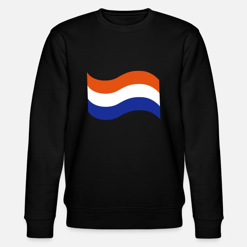 Drapeau hollandais rouge blanc bleu - Sweat bio CHANGER Stanley/Stella Unisexe - noir