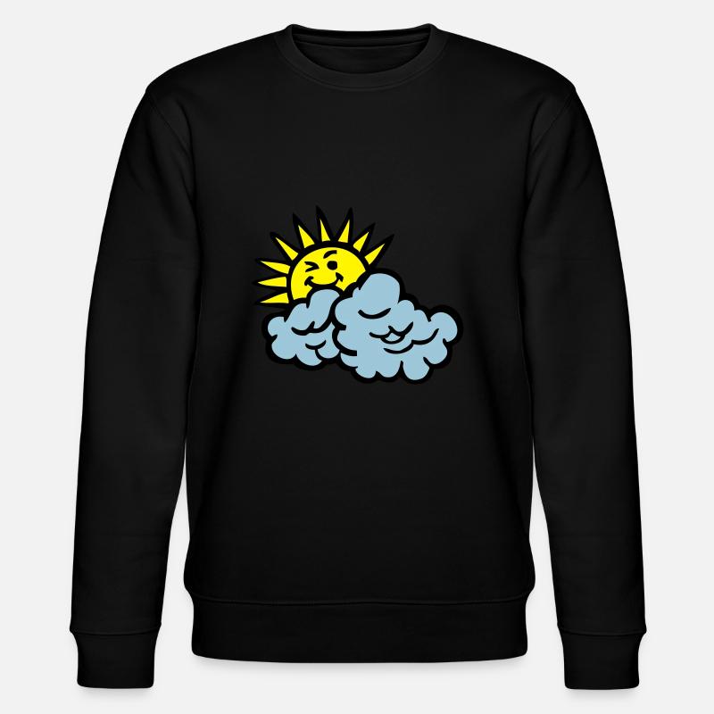 cloud smile sun - Stanley/Stella CHANGER Unisex Organic Sweatshirt - black