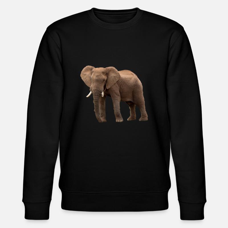 Elefant - Stanley/Stella Unisex Bio-Sweatshirt CHANGER  - Schwarz