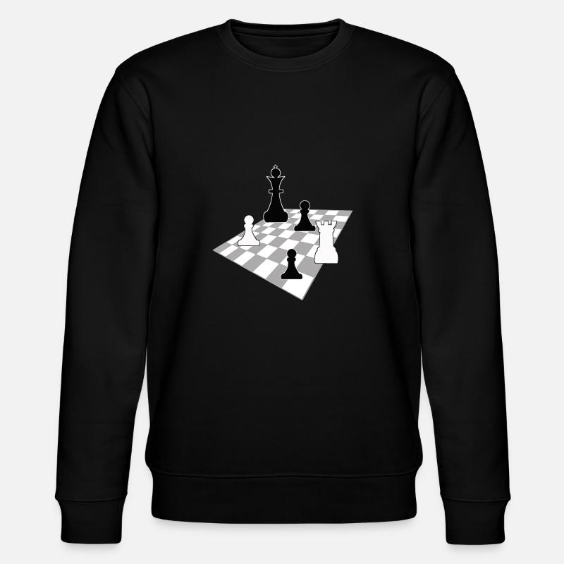 Sjakk, sjakk - Stanley/Stella CHANGER økologisk unisex-sweatshirt - svart