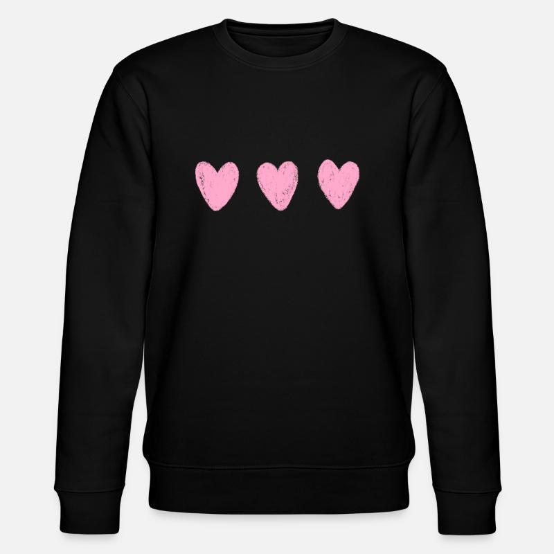 3 Herze - Stanley/Stella Unisex Bio-Sweatshirt CHANGER  - Schwarz