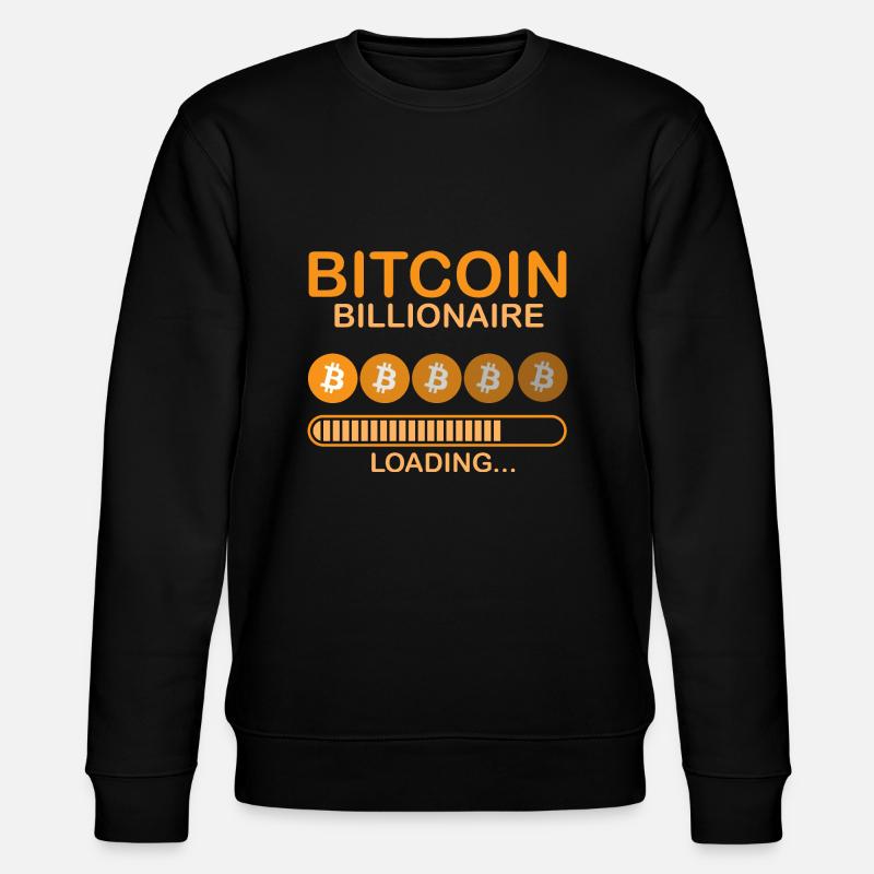 Bitcoin Billionaire Loading, Crypto - Stanley/Stella CHANGER Unisex Organic Sweatshirt - black