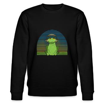 Frosch - Stanley/Stella Unisex Bio-Sweatshirt CHANGER  - Schwarz - Vorne - Nik (191cm) & Marisol (170cm)