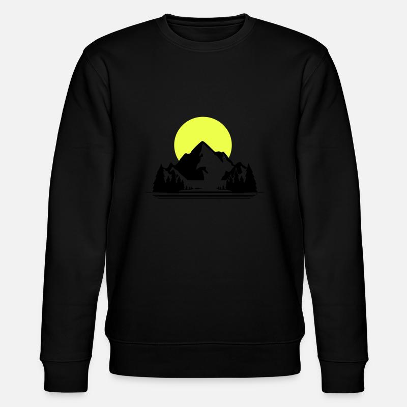 Mountains - Stanley/Stella CHANGER Unisex Organic Sweatshirt - black