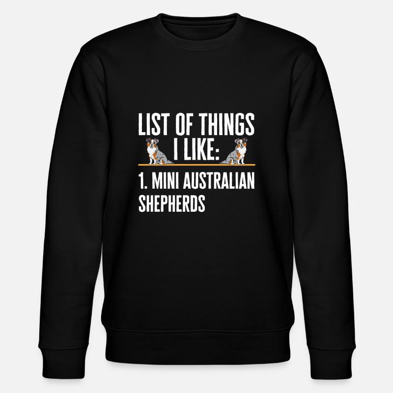 Miniature Australian Shepherd - Stanley/Stella CHANGER Unisex Organic Sweatshirt - black