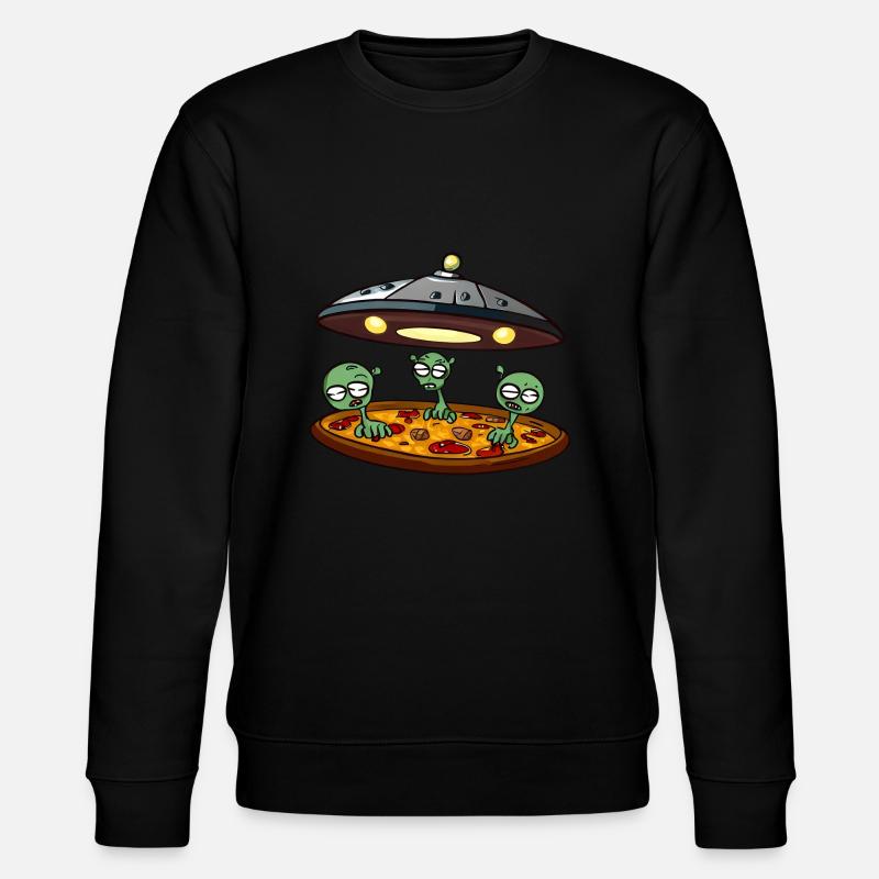 Pizza UFO avec Alien Crew - Sweat bio CHANGER Stanley/Stella Unisexe - noir
